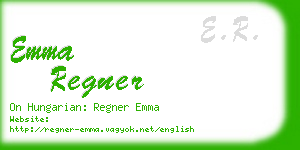 emma regner business card